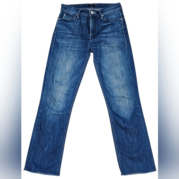 MOTHER Denim - MOTHER The Mid Rise Dazzler Crop Fray ' Squeeze It ' Women's Jeans Size 26